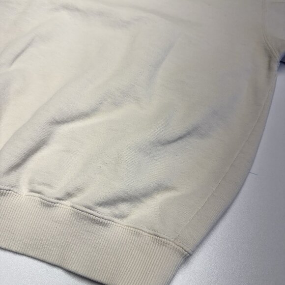 Vintage 90s Army Boy Sweatshirt Mens Large 22.5x21 White Collared - Picture 7 of 11